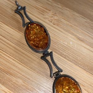 Amber bracelet lobster claw closure see photo for measurements